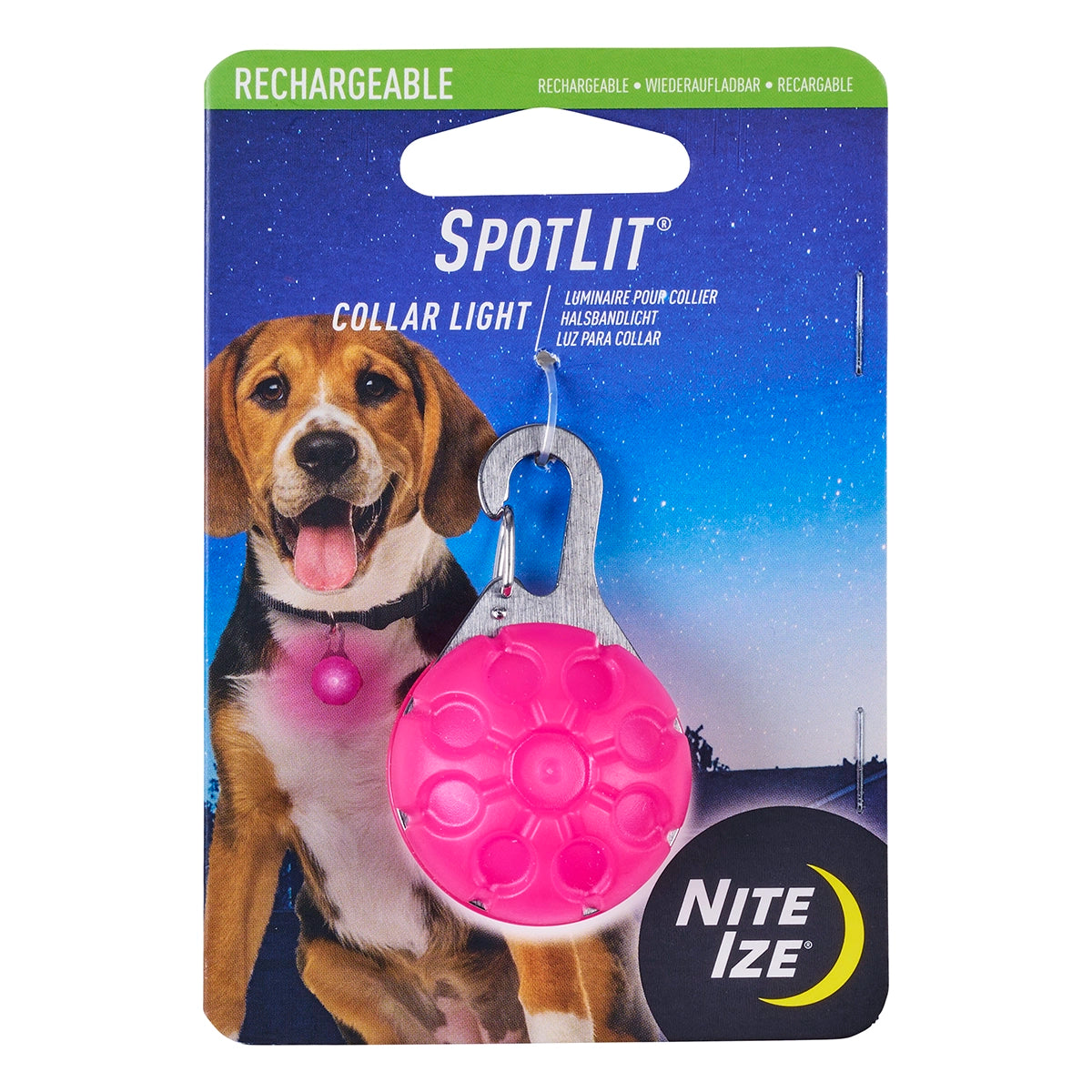 Nite Ize SpotLit® Rechargeable Collar Light - Pink
