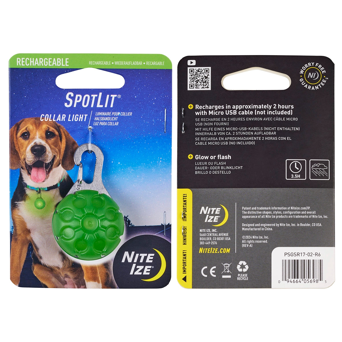Nite Ize SpotLit® Rechargeable Collar Light - Green