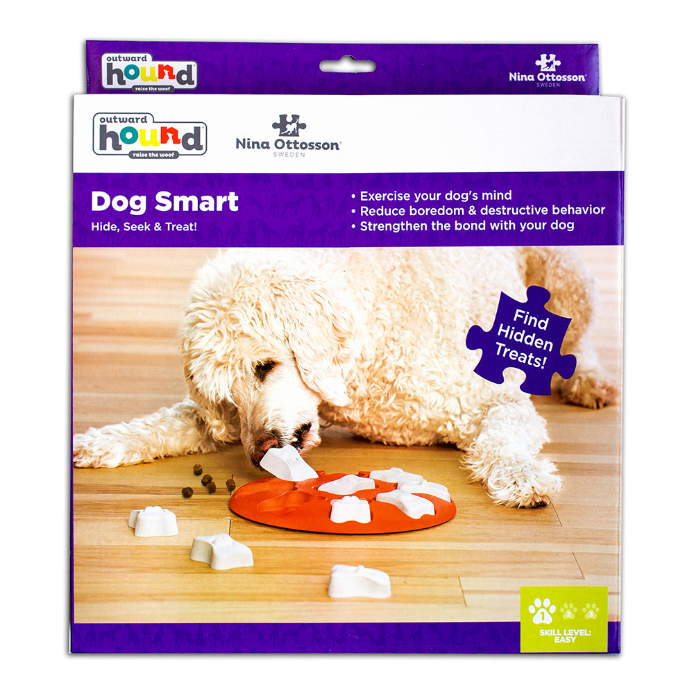 Nina Ottosson Dog Smart Interactive Treat Dog Puzzle Toy Orange Level 1
