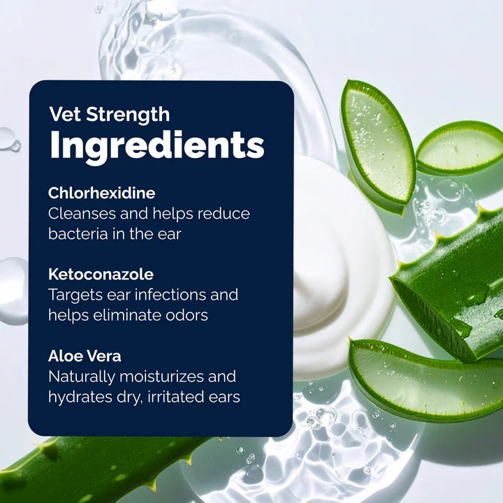 Oticbliss™ Advanced Vet Strength Medicated Anti-Bacterial & Anti-Fungal Ear Flush, 12 fl oz