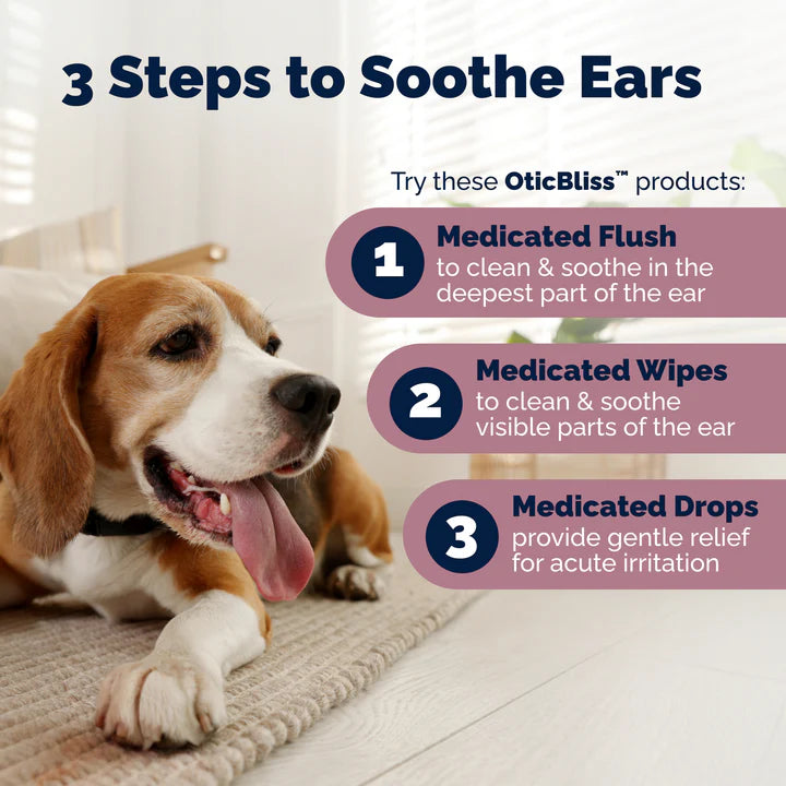 Oticbliss™ Advanced Vet Strength Medicated Anti-Bacterial & Anti-Fungal Ear Flush, 12 fl oz