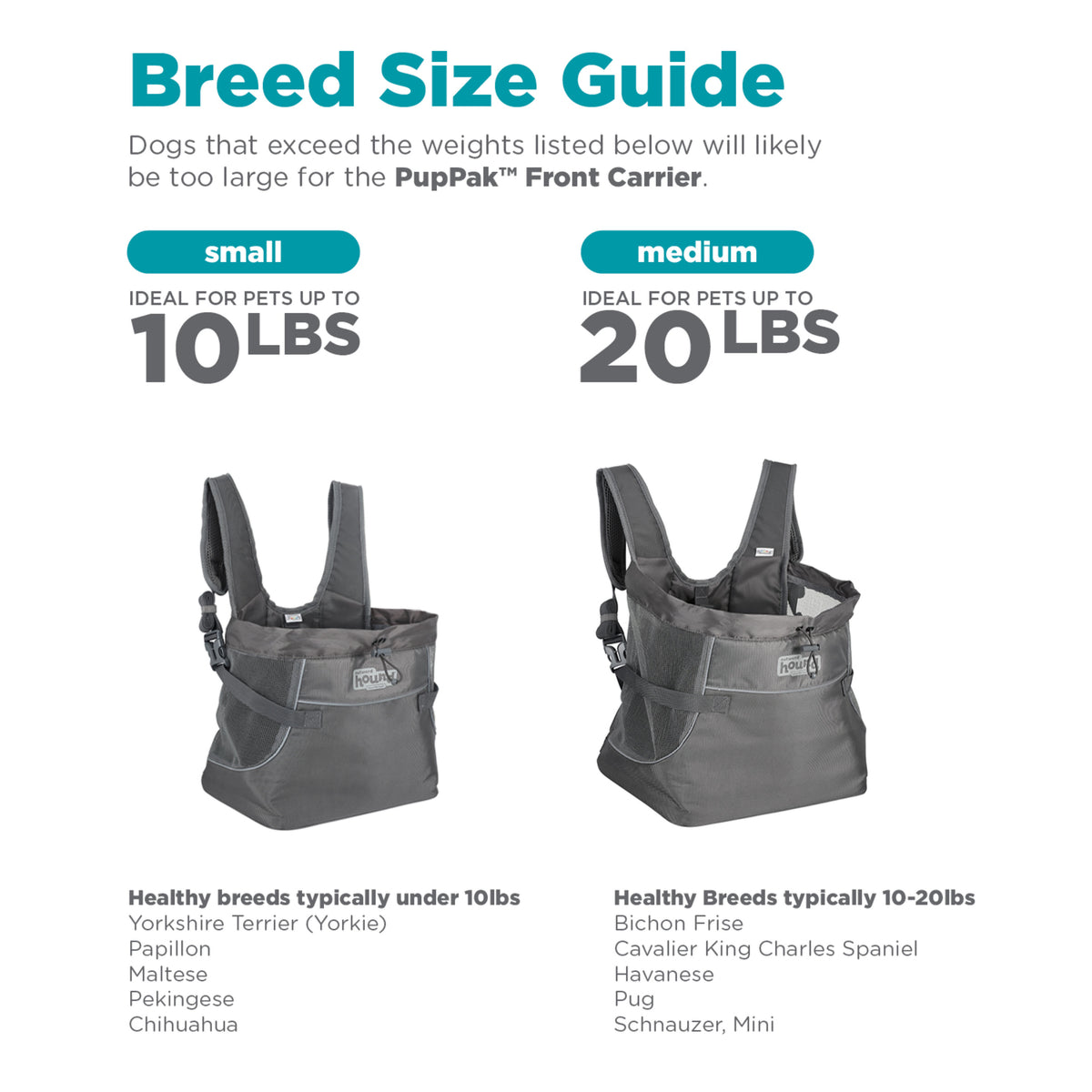 Outward Hound PupPak Dog Front Carrier Medium Grey