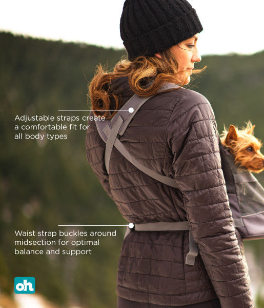 Outward Hound PupPak Dog Front Carrier Medium Grey