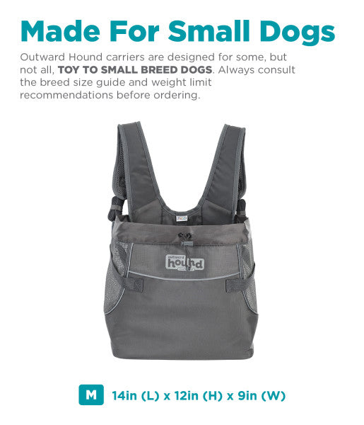 Outward Hound PupPak Dog Front Carrier Medium Grey