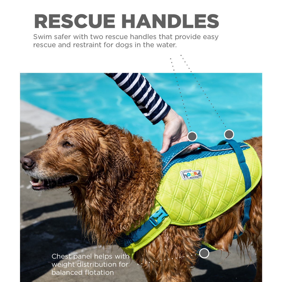 Outward Hound Standley Sport Life Jacket Green Medium