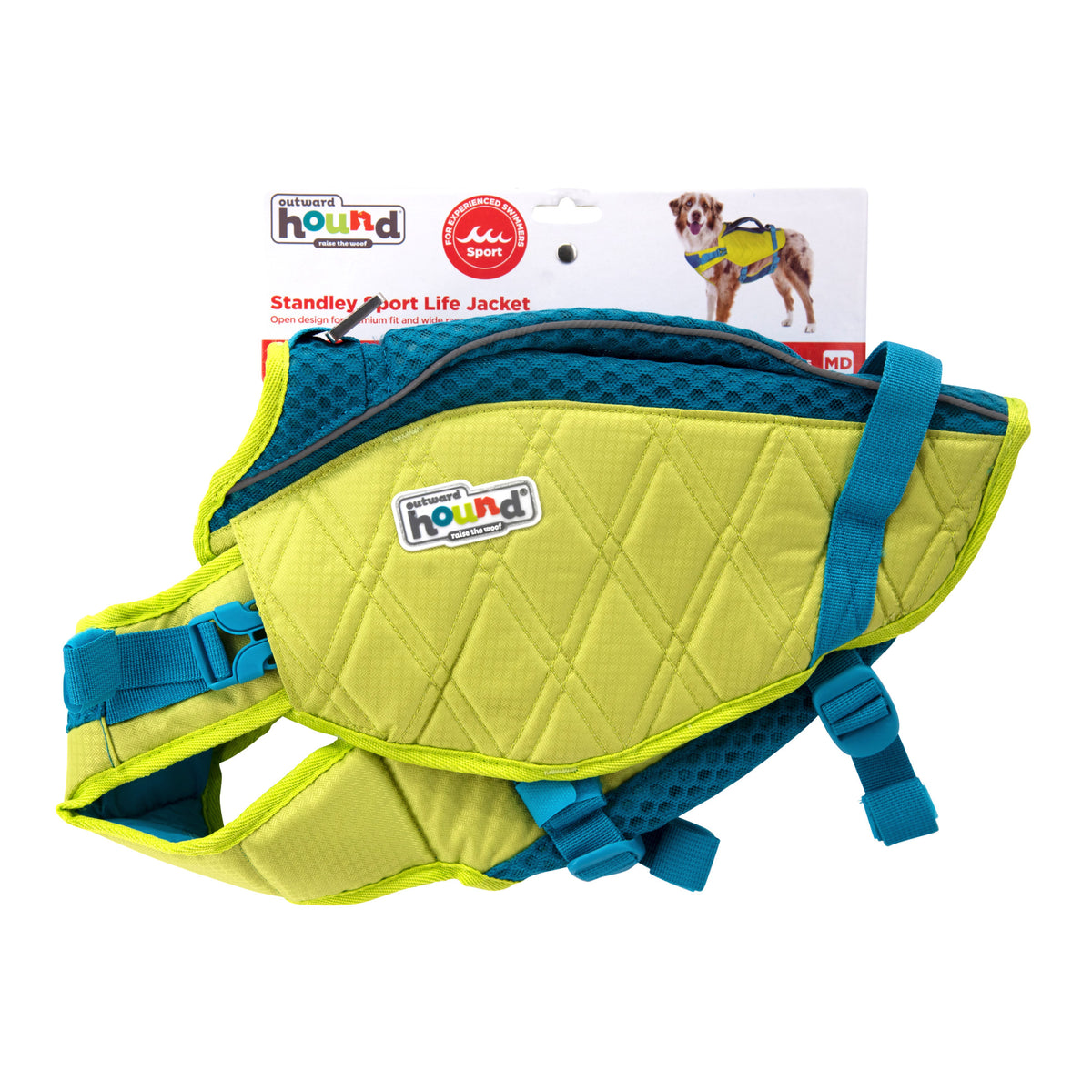 Outward Hound Standley Sport Life Jacket Green Medium