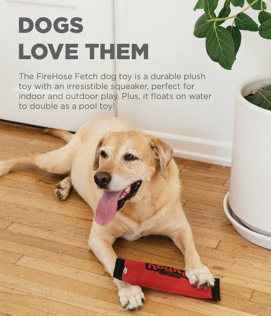 Outward Hound Fire Hose Fetch Durable Fire Hose Dog Toy Red Large