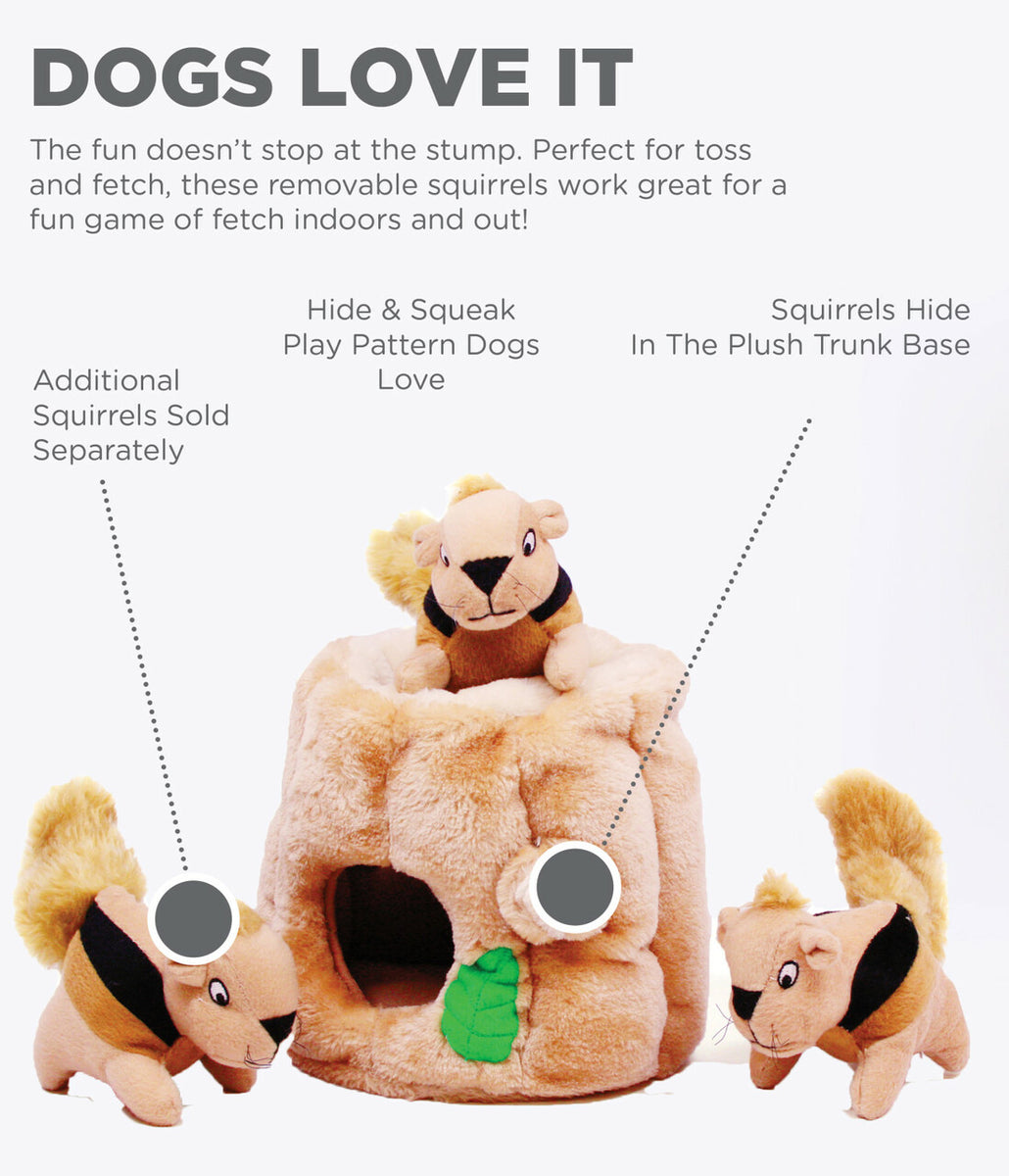 Outward Hound Hide A Squirrel Plush Dog Puzzle Toy Brown Small