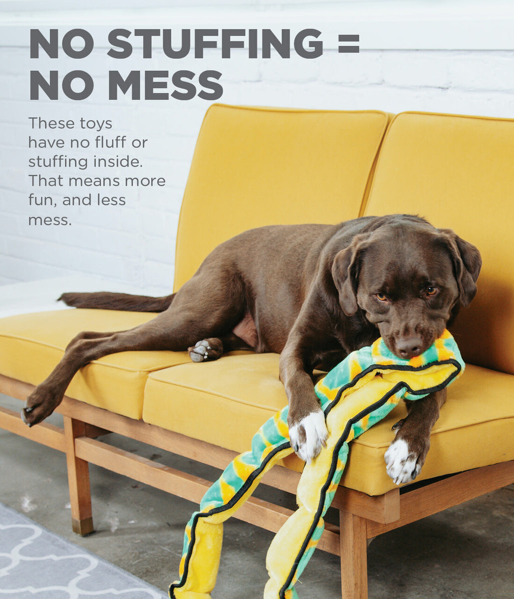 Outward Hound Invincibles Snake Durable Plush Dog Toy Green XXL