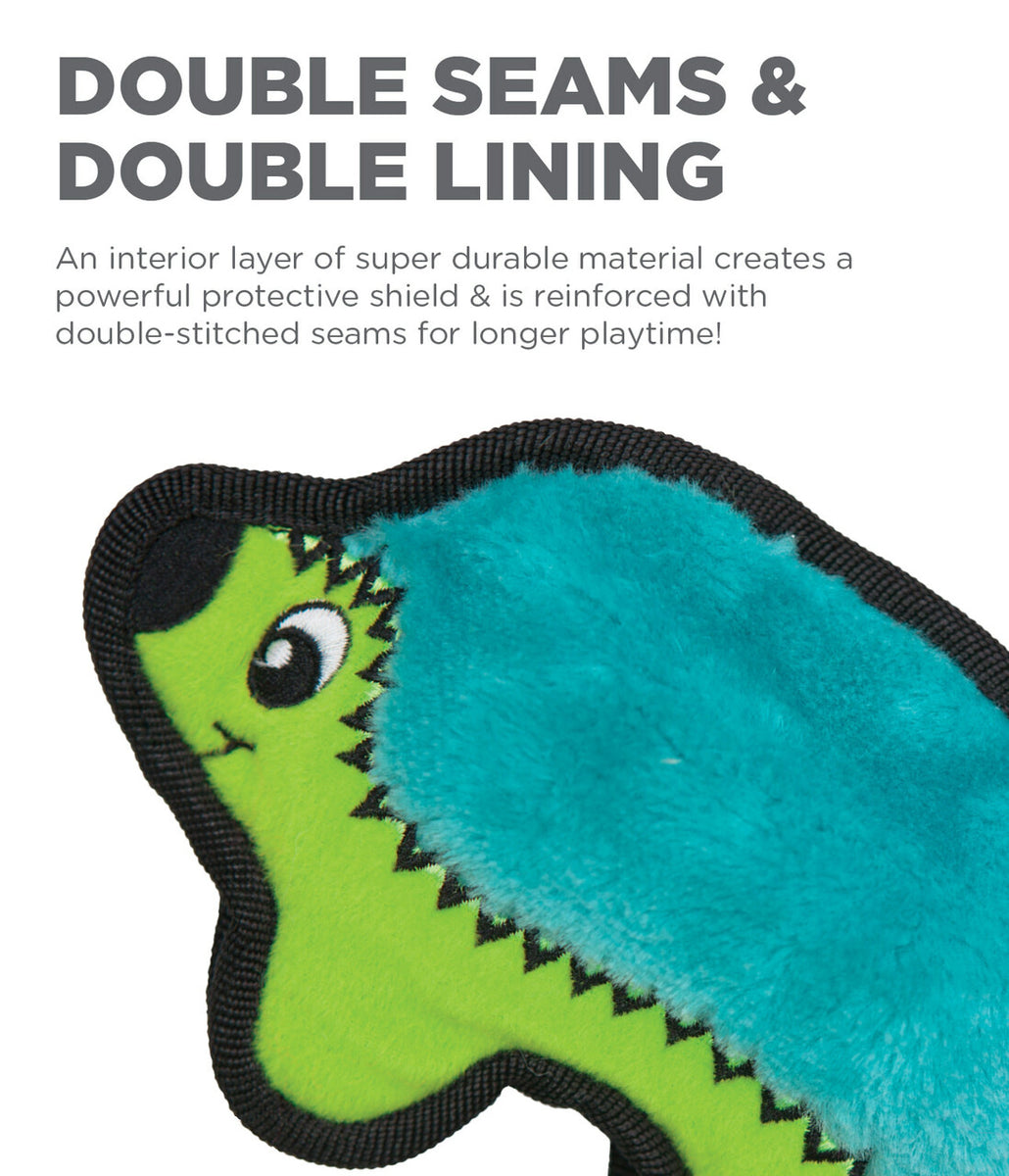 Outward Hound Invincibles Hedgehog Durable Plush Dog Toy Turquoise XS