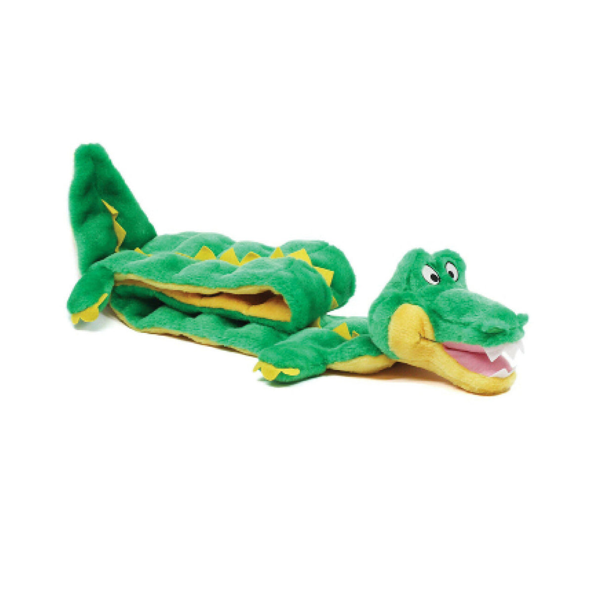 Outward Hound Squeaker Matz Gator Plush Dog Toy Green XXL