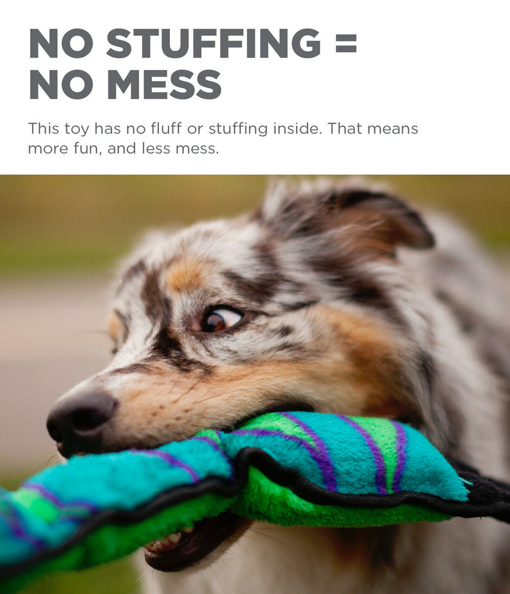 Outward Hound Invincibles Snake Durable Plush Dog Toy Blue XL