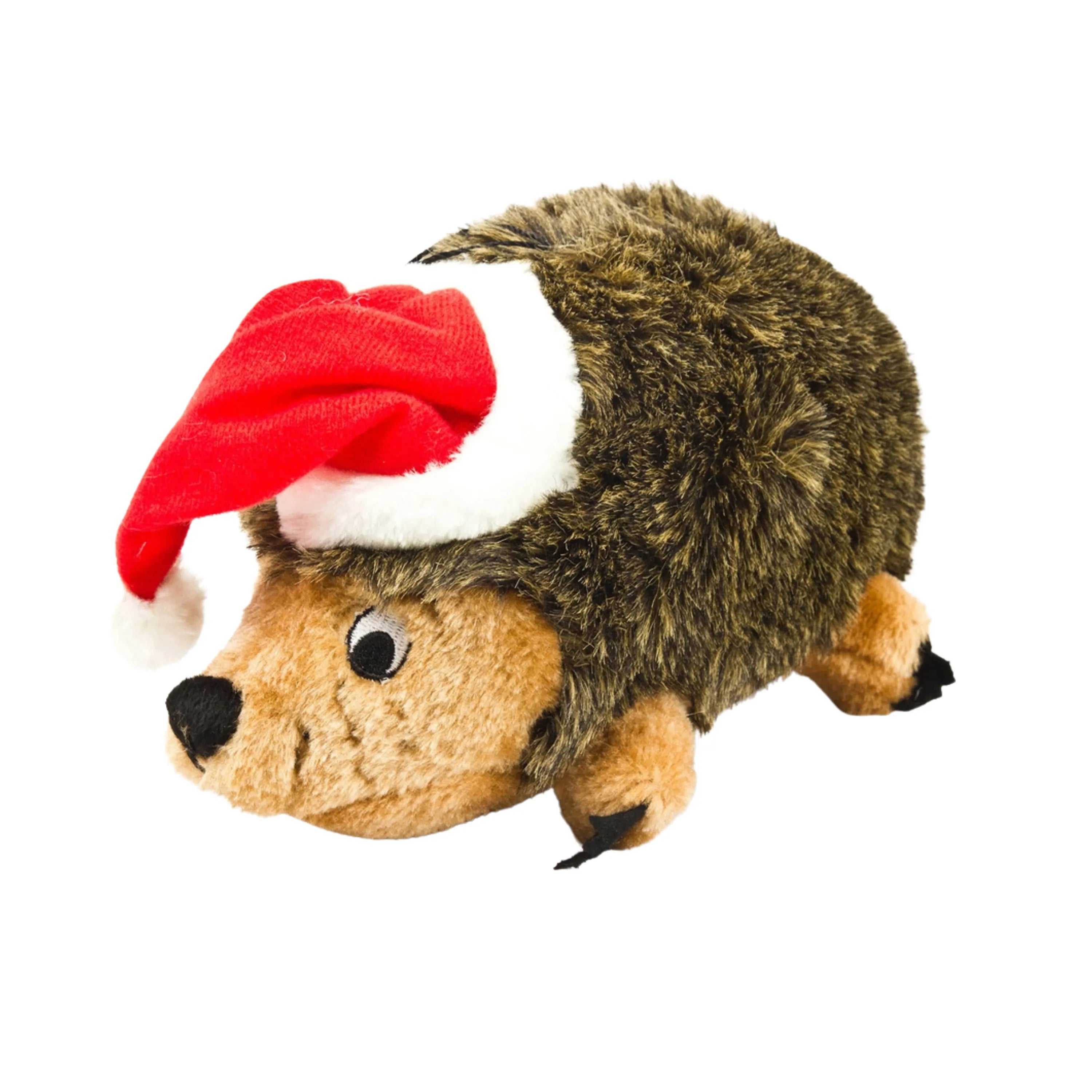 Outward Hound Holiday Hedgehogz Dog Toy Brown Medium