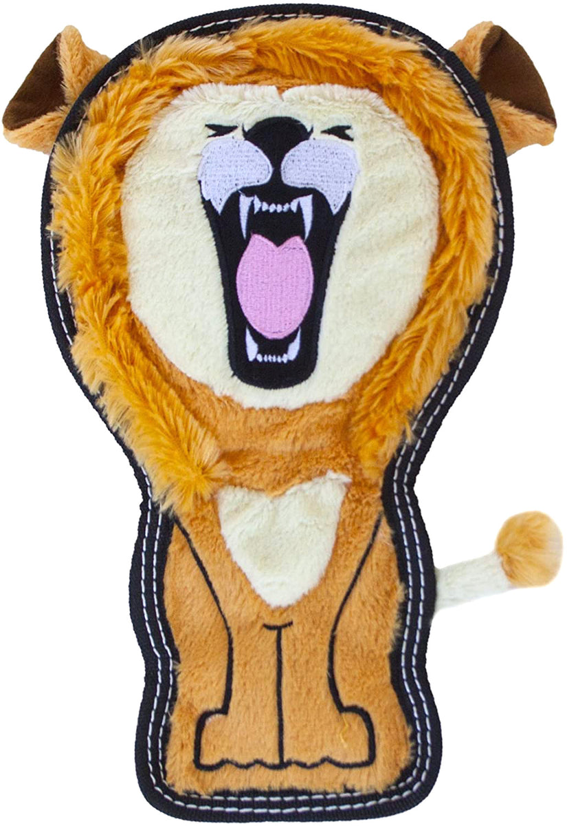 Outward Hound Tough Seamz Lion Durable Plush Dog Toy Tan Medium