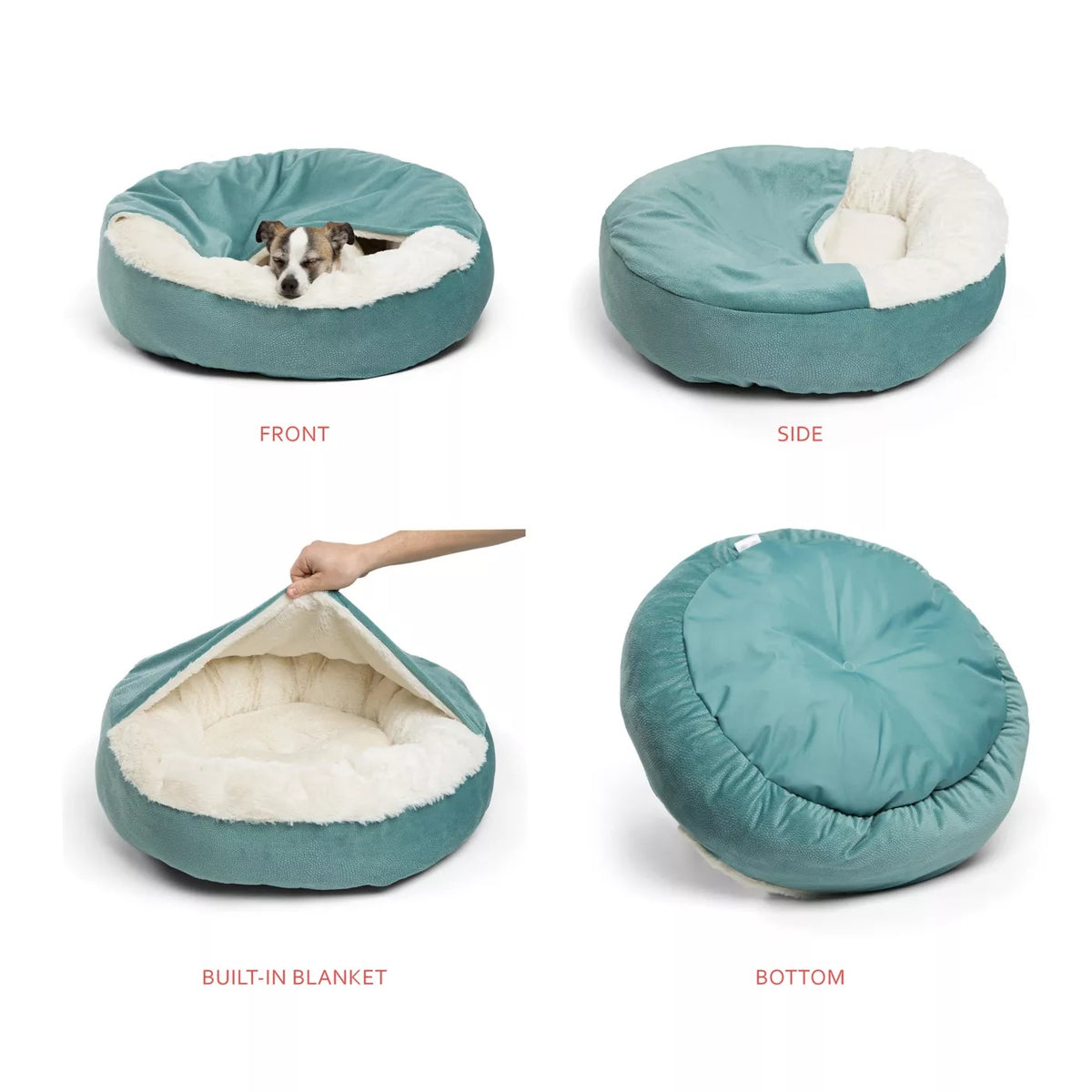 Best Friends by Sheri Cozy Cuddler Ilan Cat & Dog Bed Tide Pool 24x24