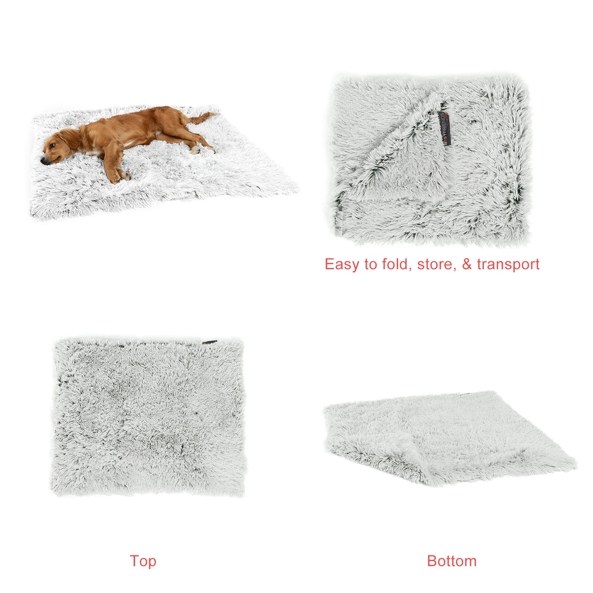 Best Friends by Sheri Blanket Shag Frost 30x40