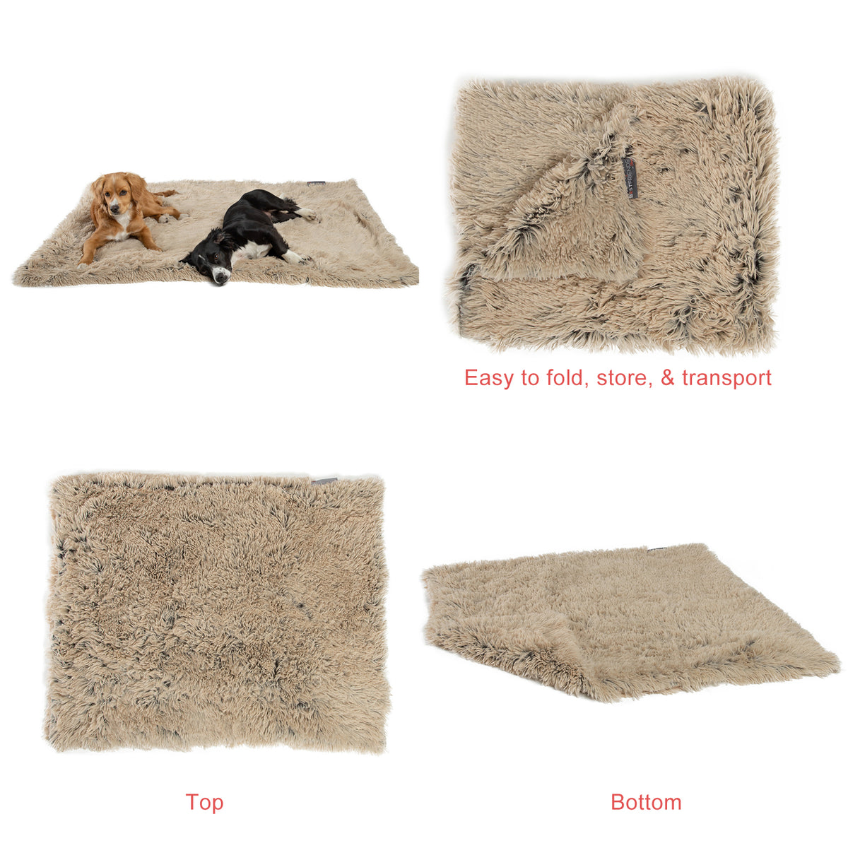 Best Friends by Sheri Blanket Shag Taupe 40x50