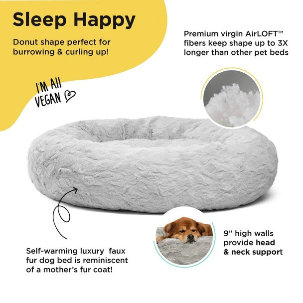 Best Friends by Sheri Lux Donut Dog Bed Grey 45"x45"