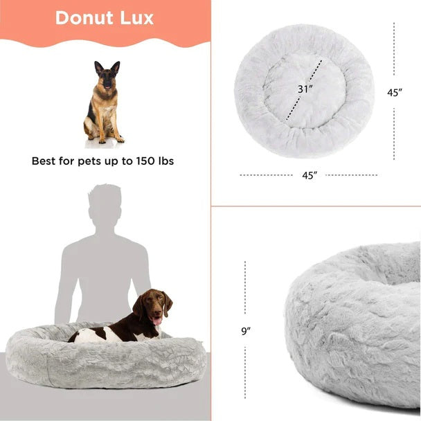 Best Friends by Sheri Lux Donut Dog Bed Grey 45"x45"