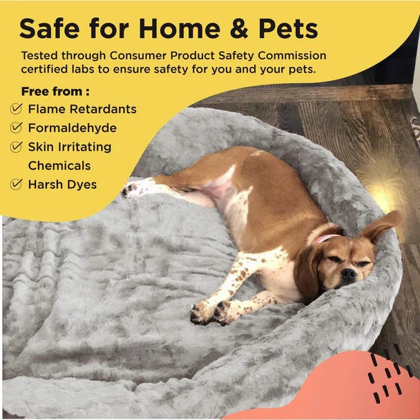 Best Friends by Sheri Lux Donut Dog Bed Grey 45"x45"