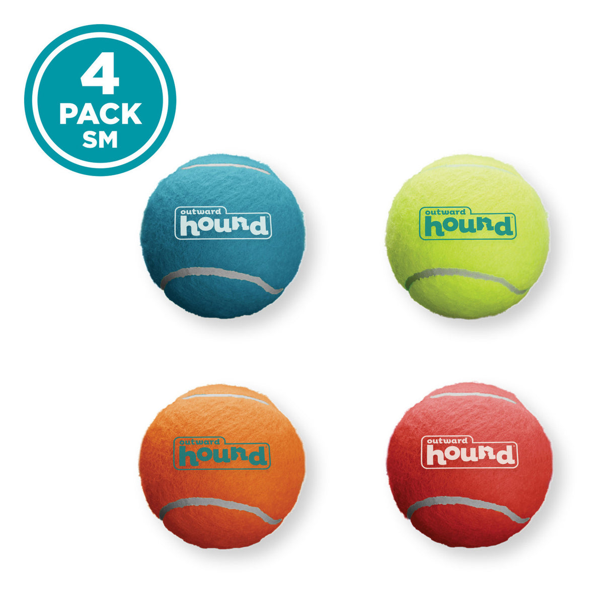 Outward Hound Squeaker Ballz Multicolor Small 4pk