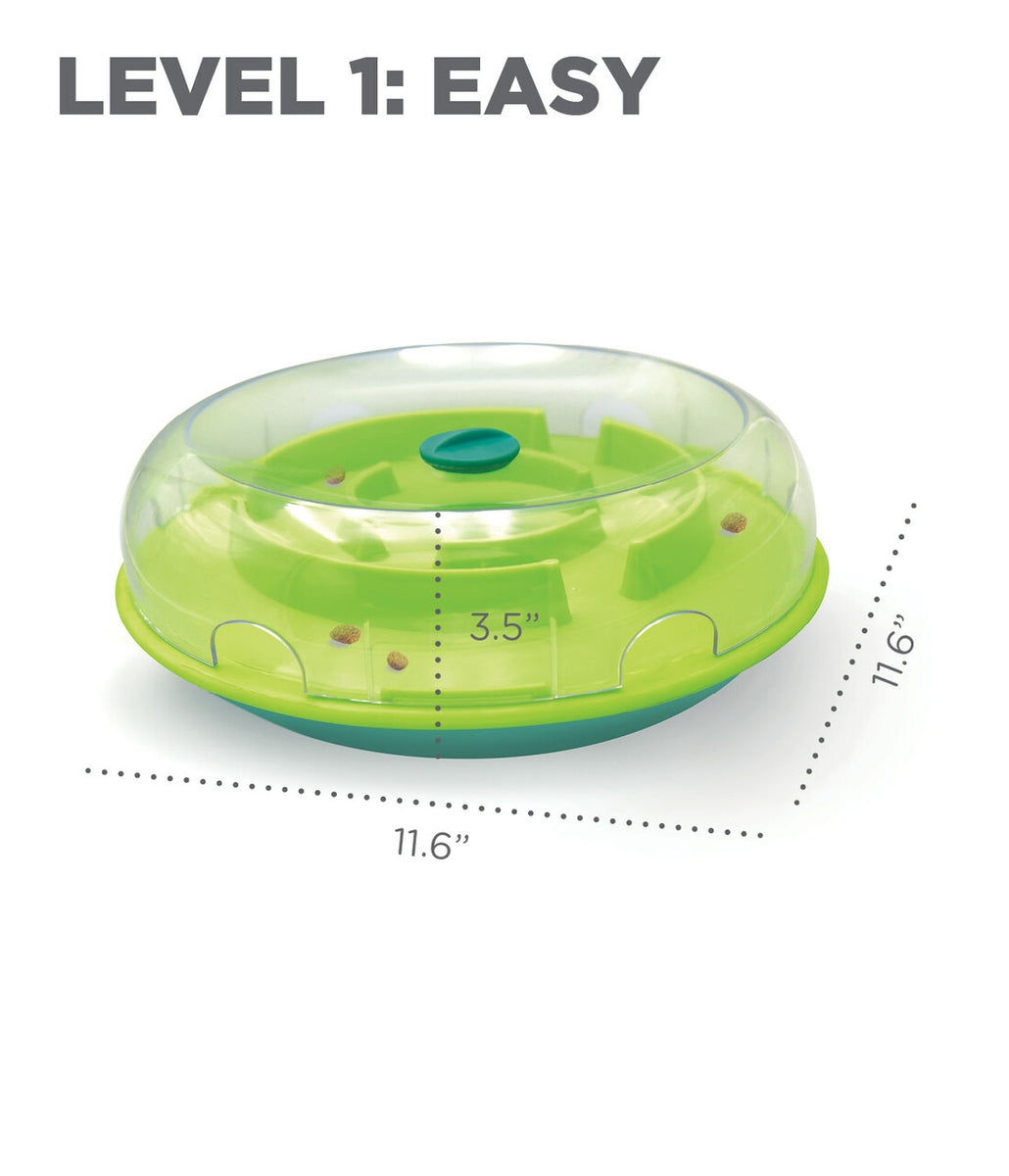 Nina Ottosson Wobble Slow Feeder Bowl Dog Game Blue/Green Level 1