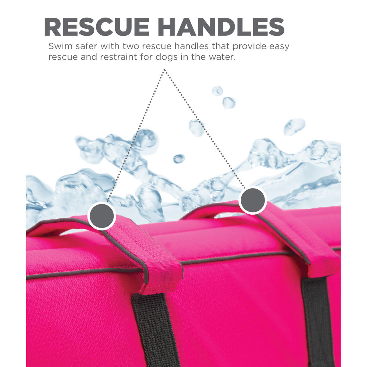 Outward Hound Granby Splash Life Jacket Pink Medium