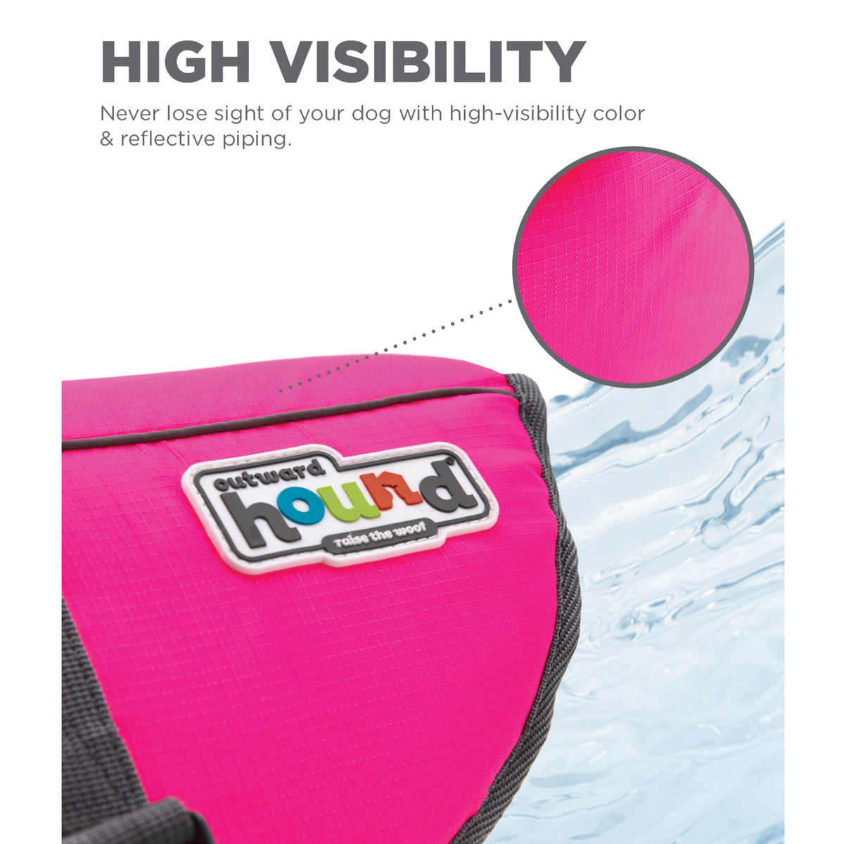 Outward Hound Granby Splash Life Jacket Pink Large