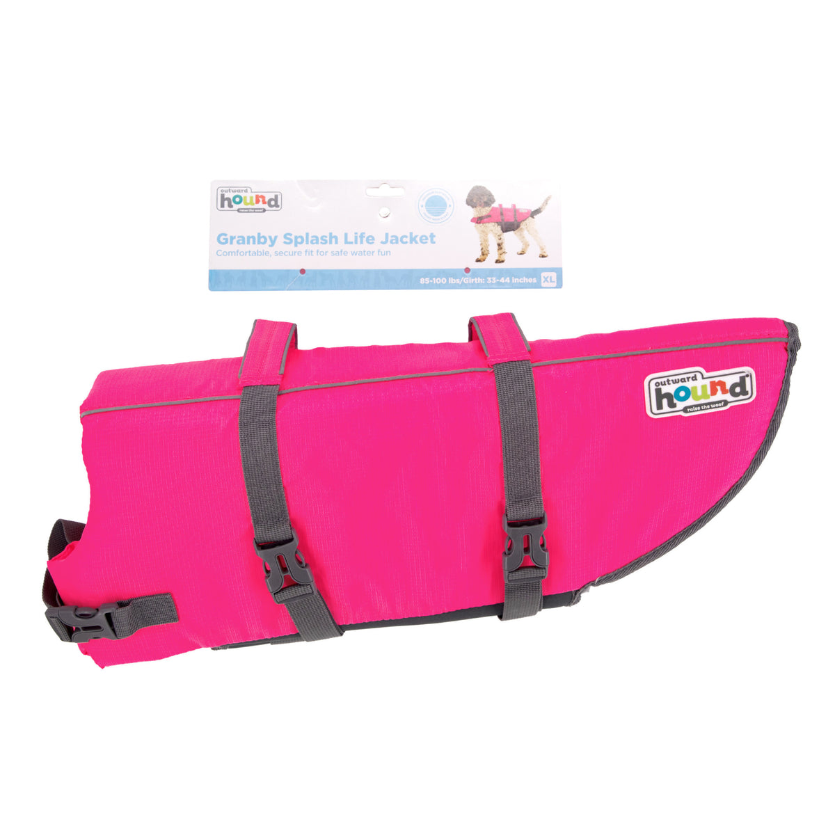 Outward Hound Granby Splash Life Jacket Pink XL