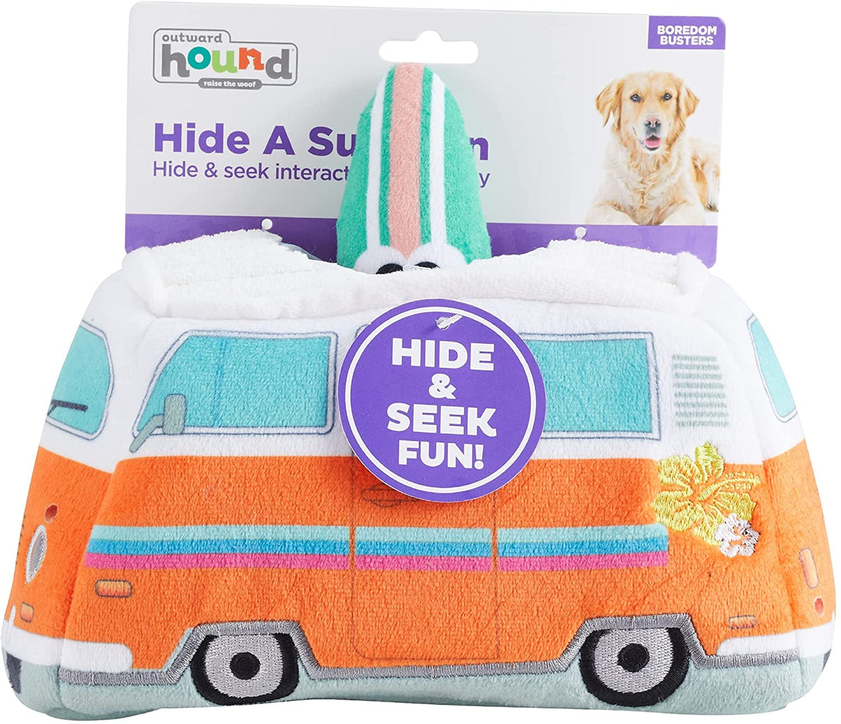 Outward Hound Hide A Surf Van Plush Dog Puzzle Toy Multicolor