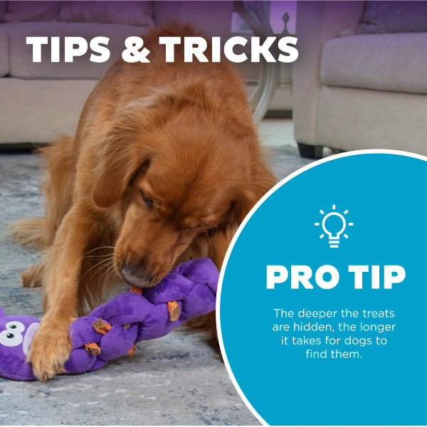 Nina Ottosson Twistiez Unicorn TNT Interactive Plush Dog Toy Purple Large