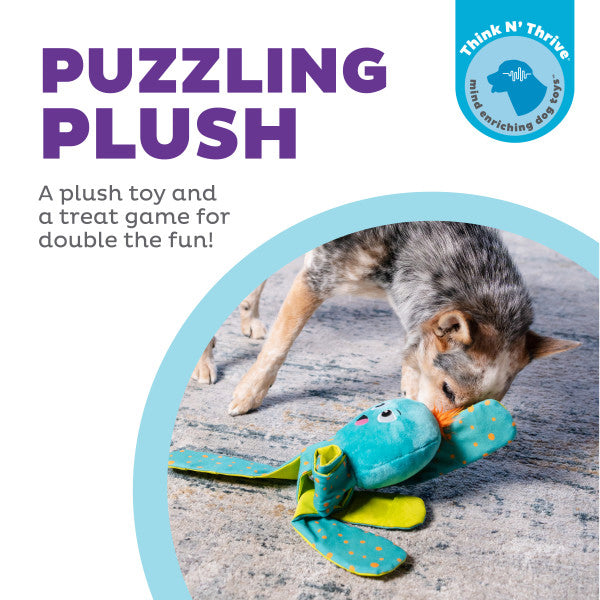 Nina Ottosson Silly Legz Octopus Interactive Plush Dog Puzzle Toy Blue