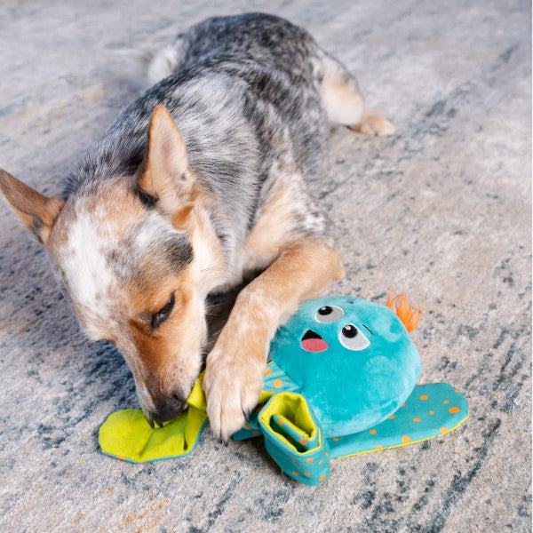 Nina Ottosson Silly Legz Octopus Interactive Plush Dog Puzzle Toy Blue