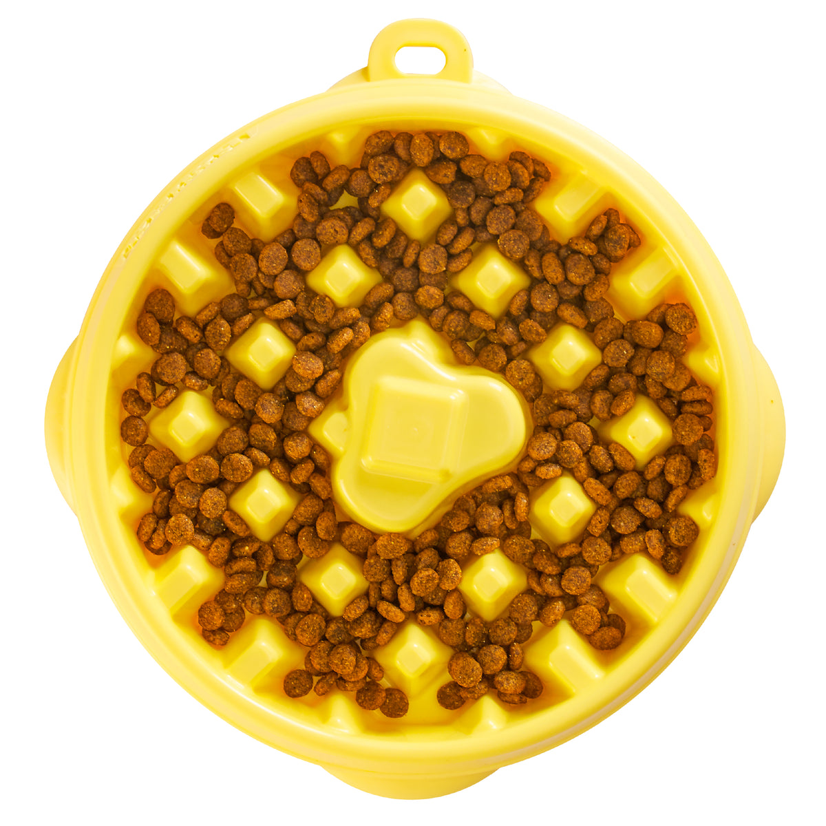 Outward Hound Fun Feeder Waffle Yellow Med