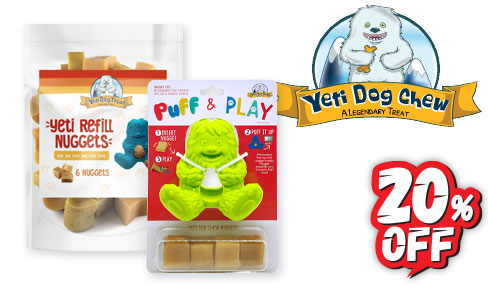 20% OFF YETI DOG CHEW