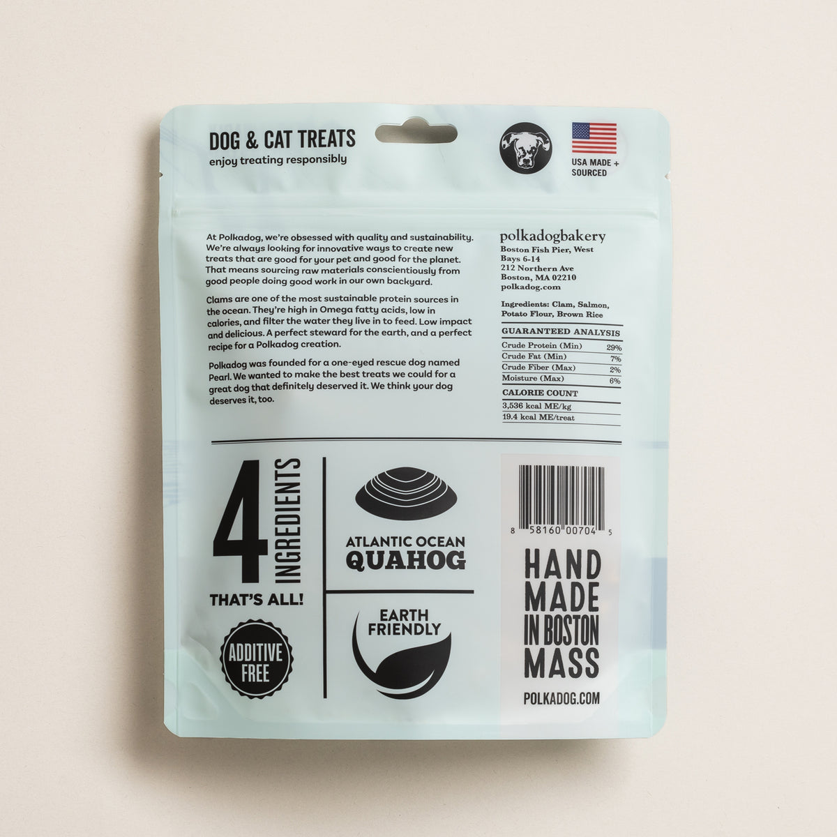 Polkadog Clam Chowda Training Bits Crunchy Dog and Cat Treats 7oz