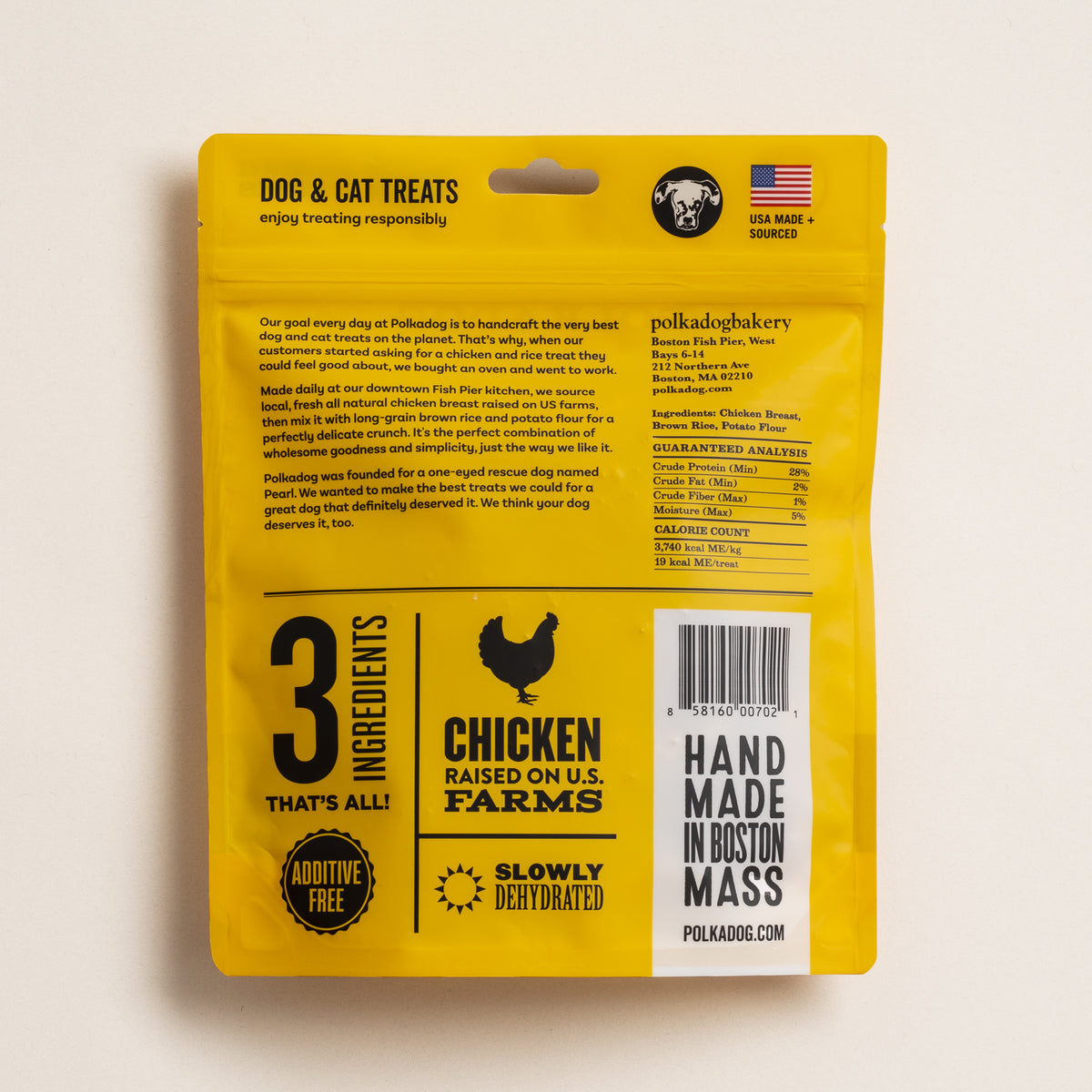 Polkadog Chicken Littles Bone Shaped Crunchy Dog and Cat Treats 7oz