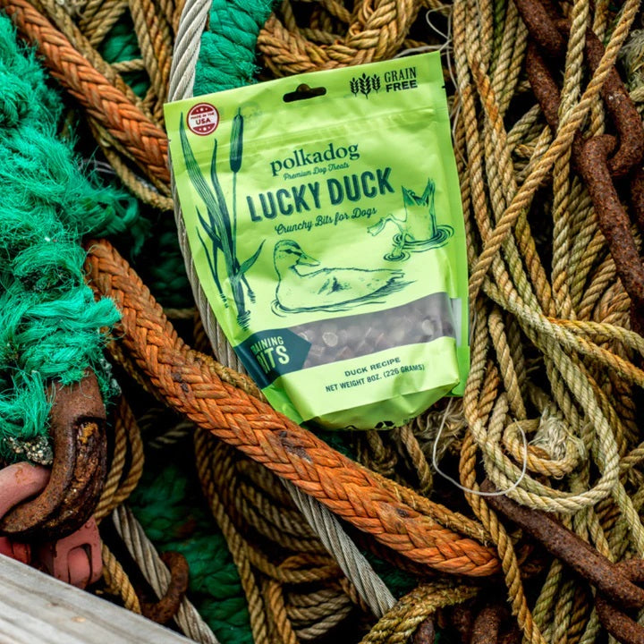 Polkadog Lucky Duck Training Bits Crunchy Dog Treats 7oz