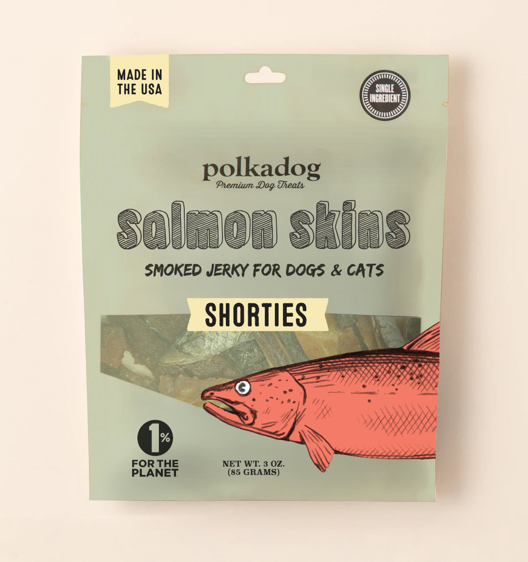 Polkadog Salmon Skin Jerky