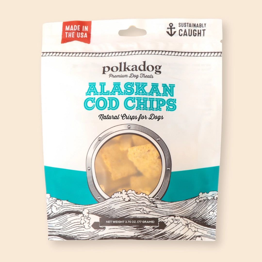 Polkadog Alaskan Cod Chips Dog Treats 2.75oz