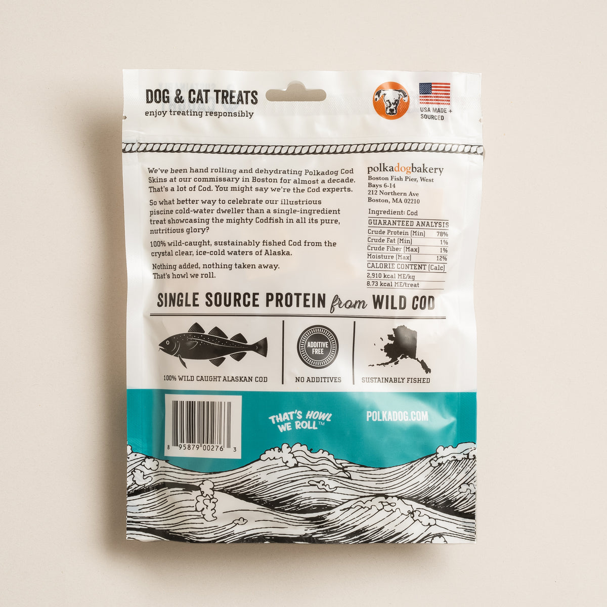 Polkadog Alaskan Cod Chips Dog Treats 2.75oz