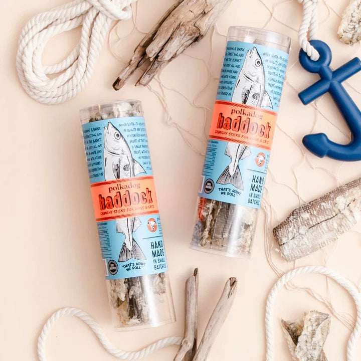 Polkadog Haddock Crunchy Dog and Cat Treats Tube 2oz Case of 6