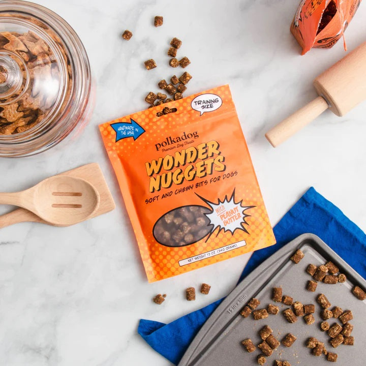 Polkadog Wonder Nuggets Training Bits Peanut Butter Soft & Chewy Dog Treats 10oz