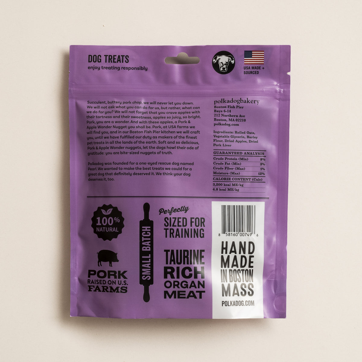 Polkadog Wonder Nuggets Training Bits Pork & Apple Soft & Chewy Dog Treats 10oz