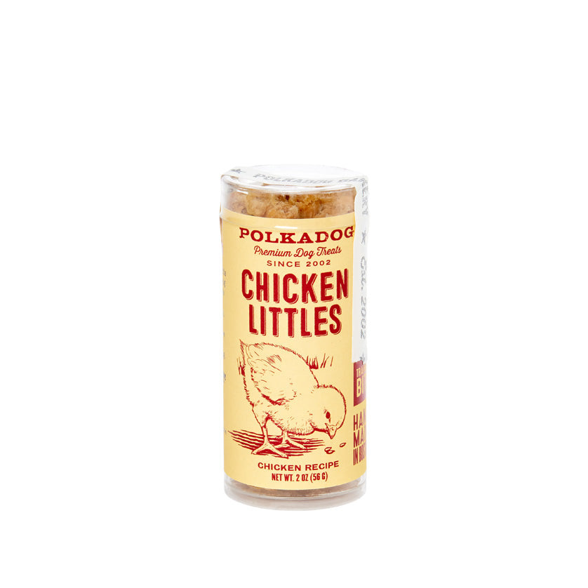 Polkadog Chicken Littles Training Bits Crunchy Dog and Cat Treats Mini Tube 2oz
