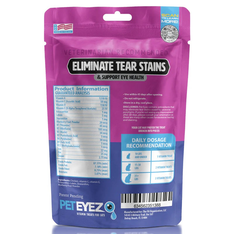 Pet Eyez Vitamin Treats for Cats Chicken Formula 1oz