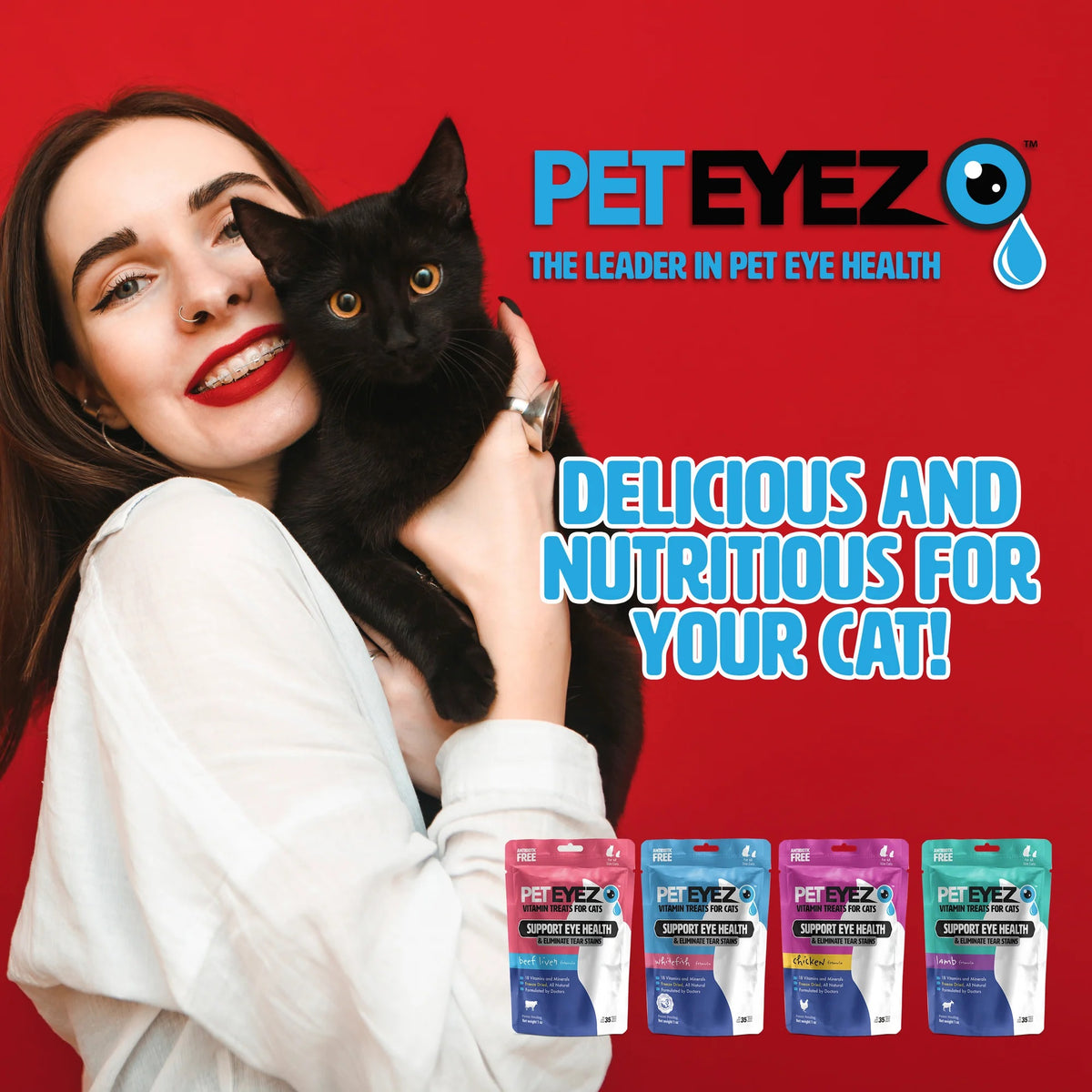 Pet Eyez Vitamin Treats for Cats Chicken Formula 1oz