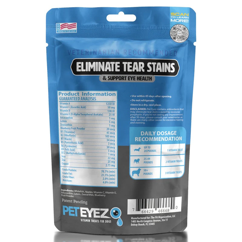 Pet Eyez Vitamin Treats for Dogs Whitefish Formula 1oz