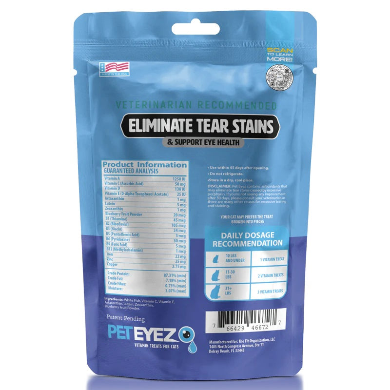 Pet Eyez Vitamin Treats for Cats Whitefish Formula 1oz