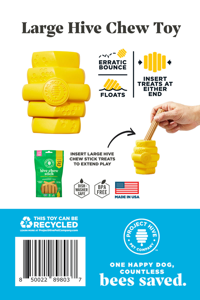 Project Hive Chew Toy Yellow Large